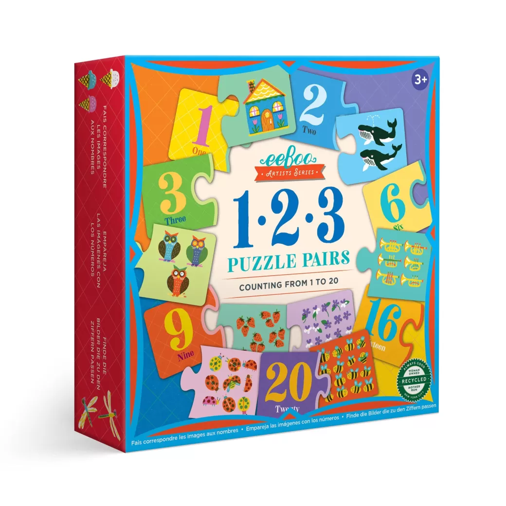 eeBoo Early Learning>1-2-3 Puzzle Pairs (20 Pairs)