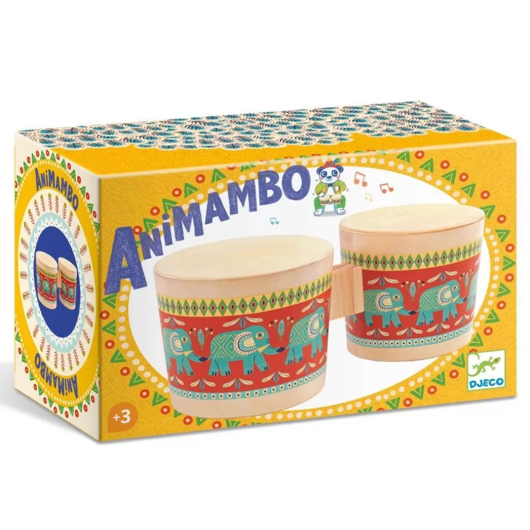 Djeco Musical Toys>Animambo Bongo Drums Musical Instrument