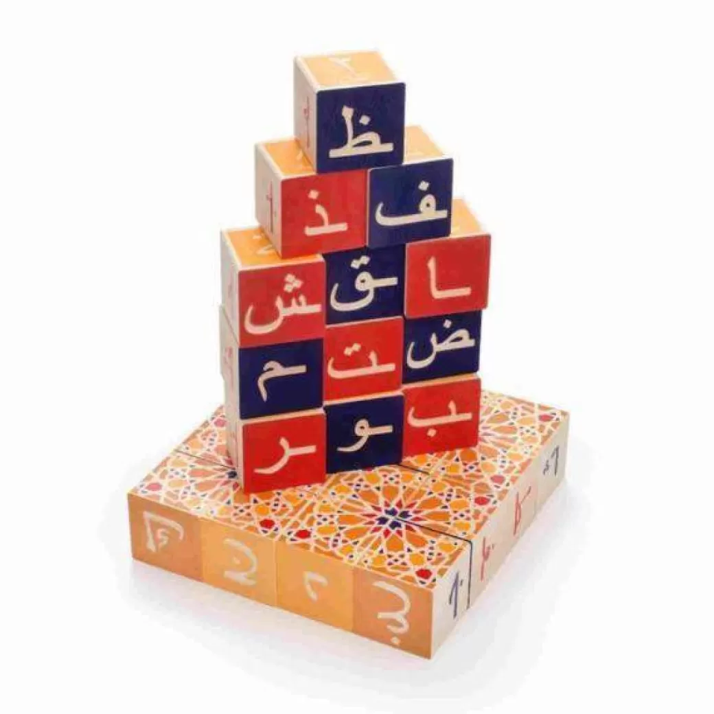 Uncle Goose Early Learning>Arabic Wooden Alphabet Blocks