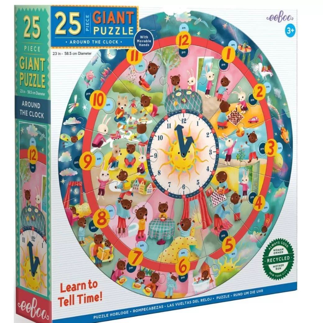 eeBoo Early Learning>Around The Clock Puzzle - Learning Toy