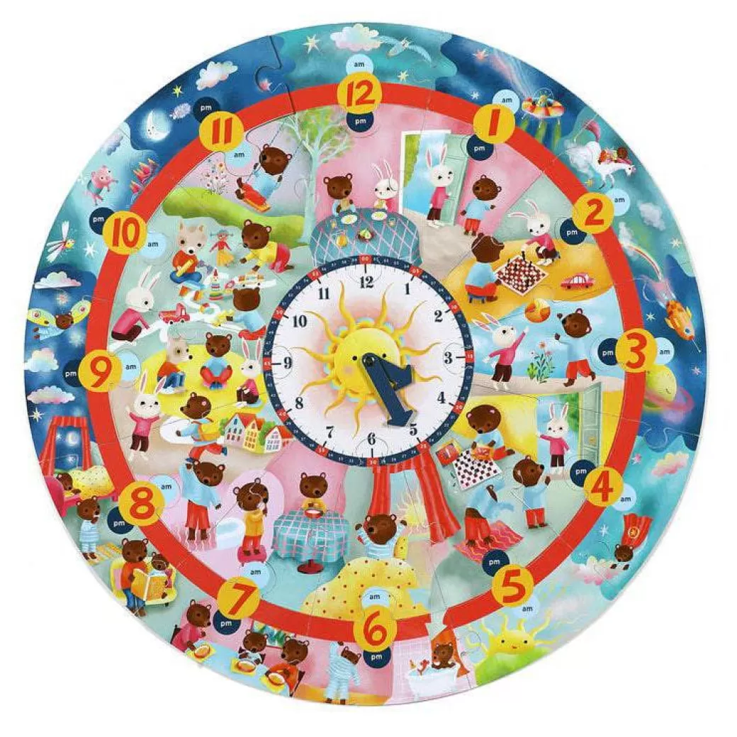 eeBoo Early Learning>Around The Clock Puzzle - Learning Toy