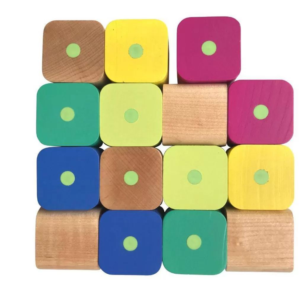 Tegu Wooden Blocks>Baby's First Magnetic Wooden Blocks, 15-Piece Set