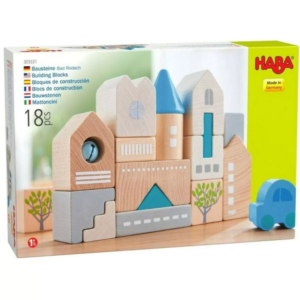 HABA Wooden Blocks>Bad Rodach Skyline Wooden Building Block Set