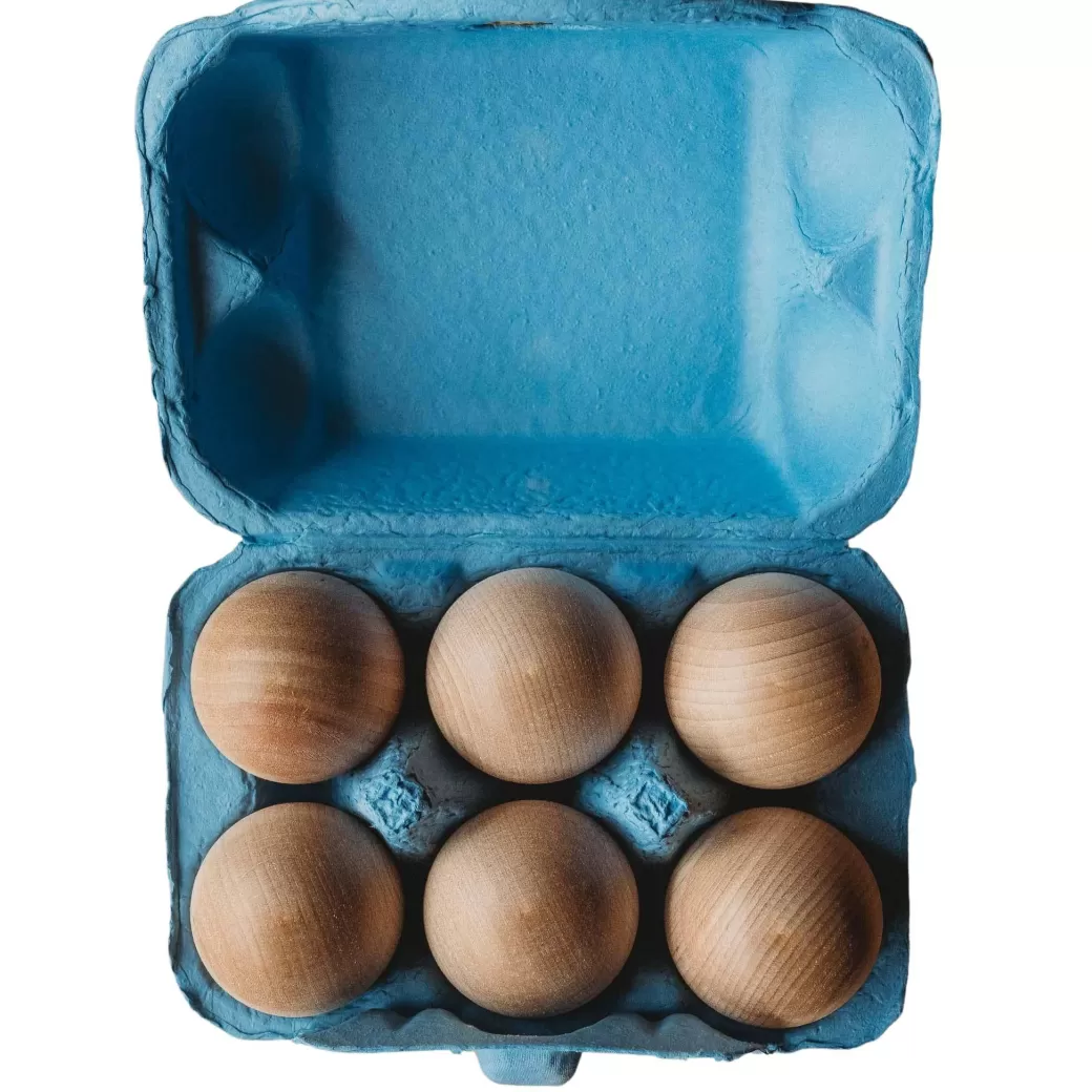 * Kitchen & House Play>Bella Luna Wooden Toy Eggs, 6 Pack