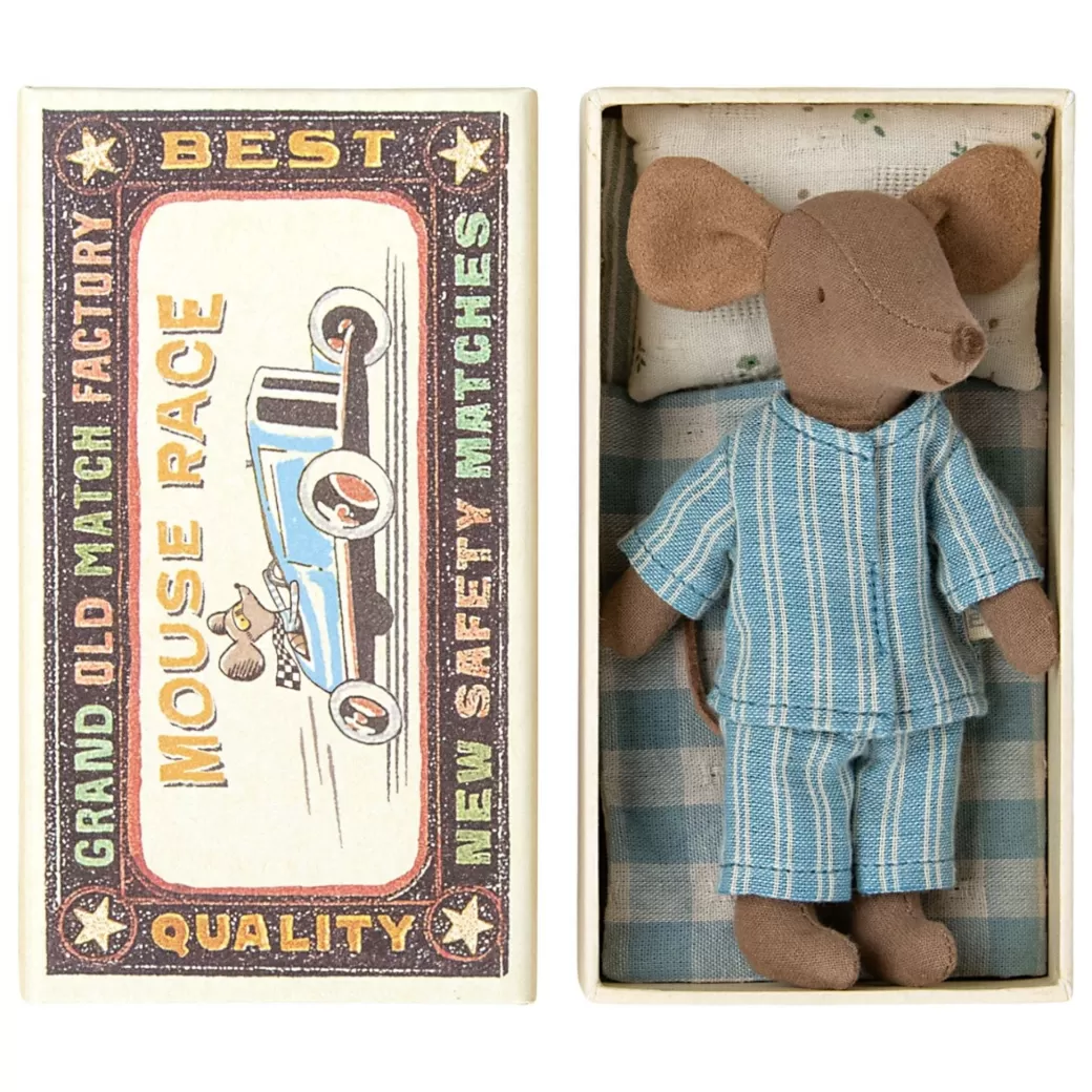 Maileg Stuffed Animals>Big Brother Mouse In A Matchbox