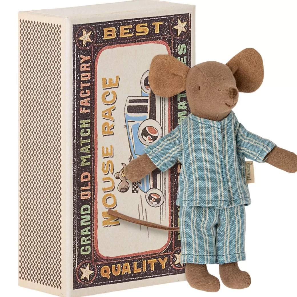 Maileg Stuffed Animals>Big Brother Mouse In A Matchbox