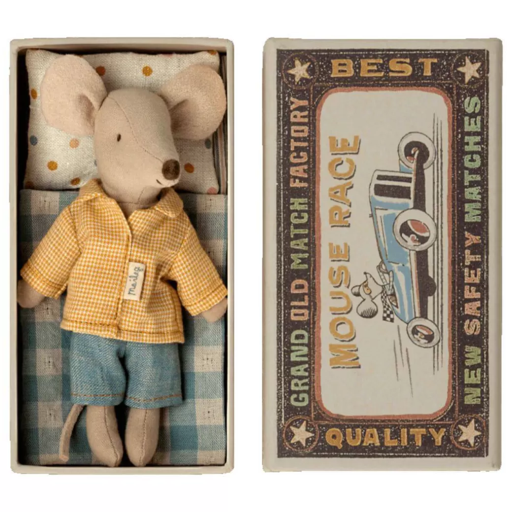 Maileg Stuffed Animals>Big Brother Mouse In A Matchbox