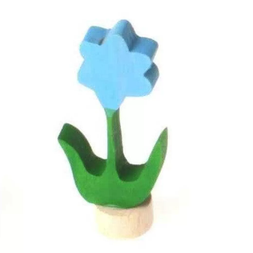 Grimm's Spiel & Holz Waldorf Birthday>Birthday Ring Decoration - Blue Flower