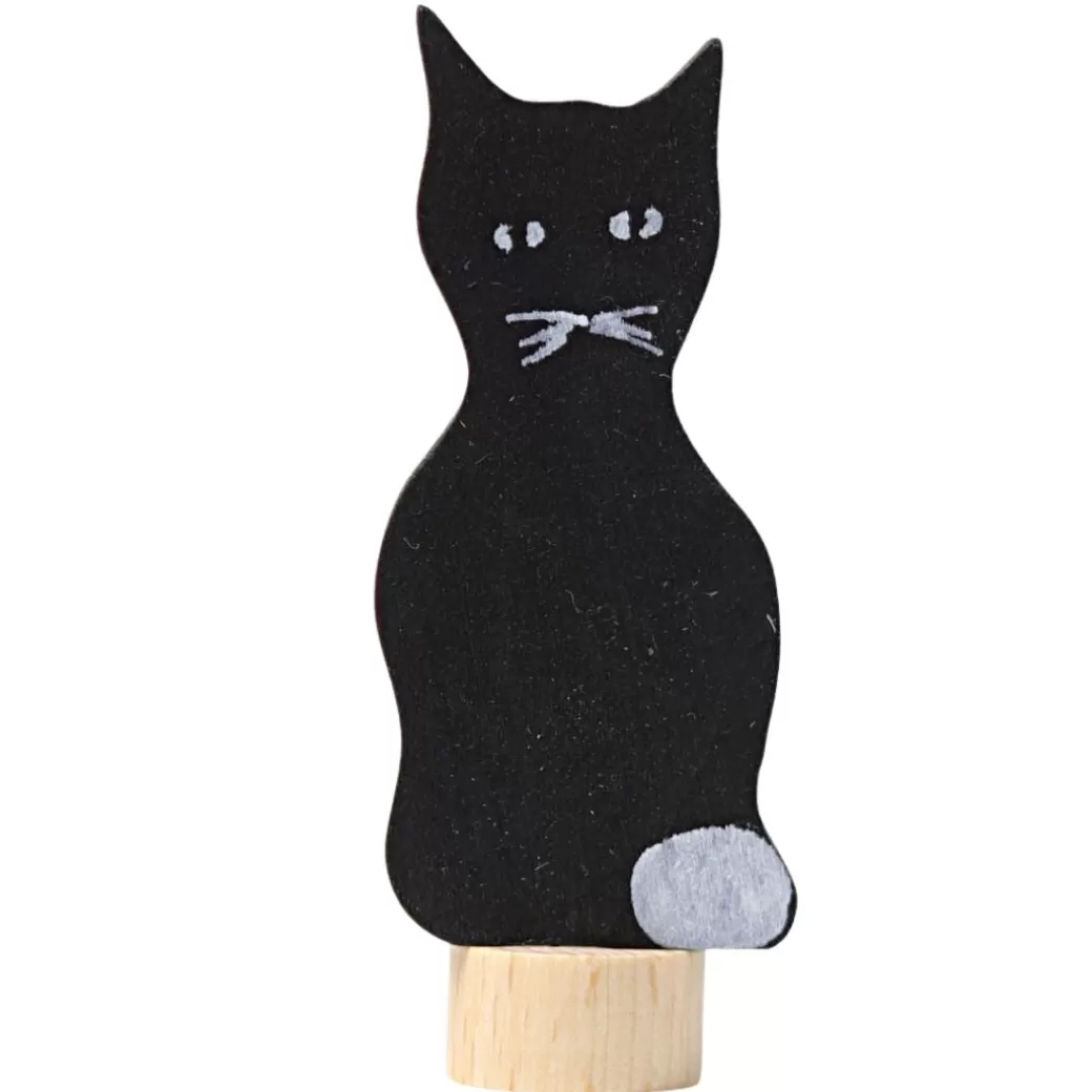 Grimm's Spiel & Holz Wooden Figures>Black Cat Decorative Figure