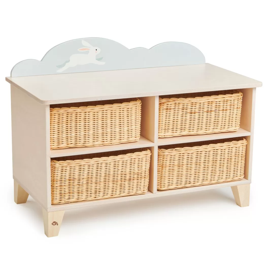 Tender Leaf Waldorf Home>Bunny Storage Unit With Wicker Baskets