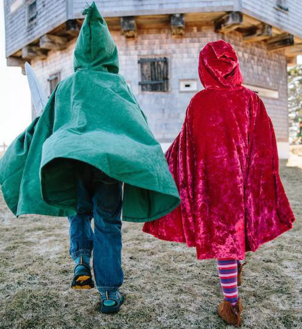 Fairy Finery Dress-Ups & Costumes>Child's Red Velvet Cape With Hood