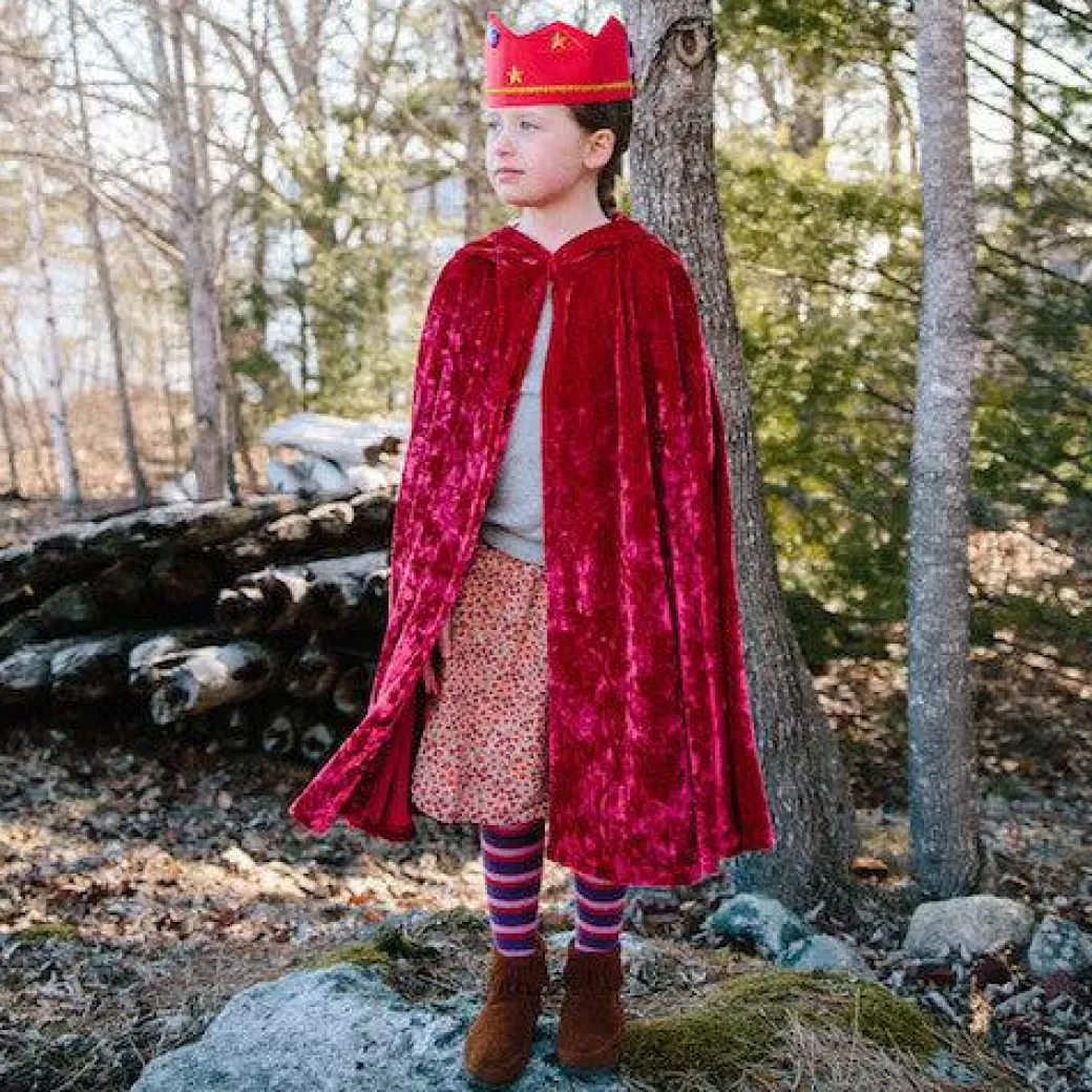 Fairy Finery Dress-Ups & Costumes>Child's Red Velvet Cape With Hood