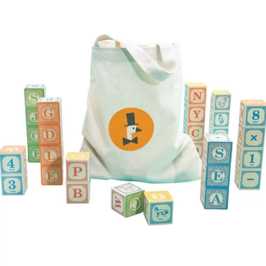 Uncle Goose Wooden Blocks>Classic Alphabet Blocks With Canvas Bag