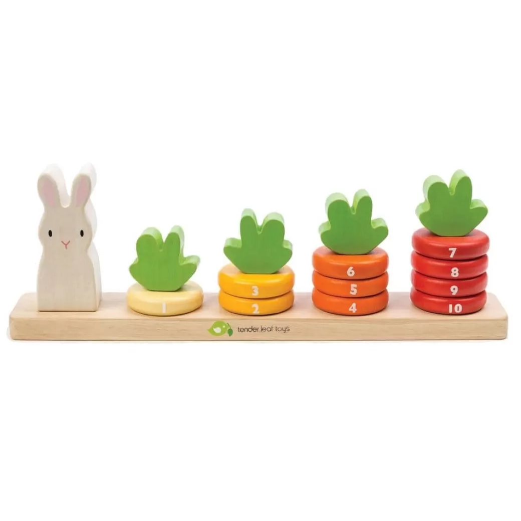 Tender Leaf Toys Stacking & Sorting>Counting Carrots Stacker