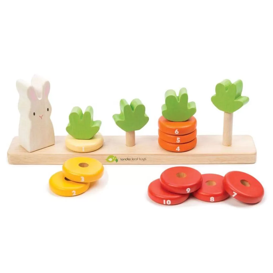 Tender Leaf Toys Stacking & Sorting>Counting Carrots Stacker