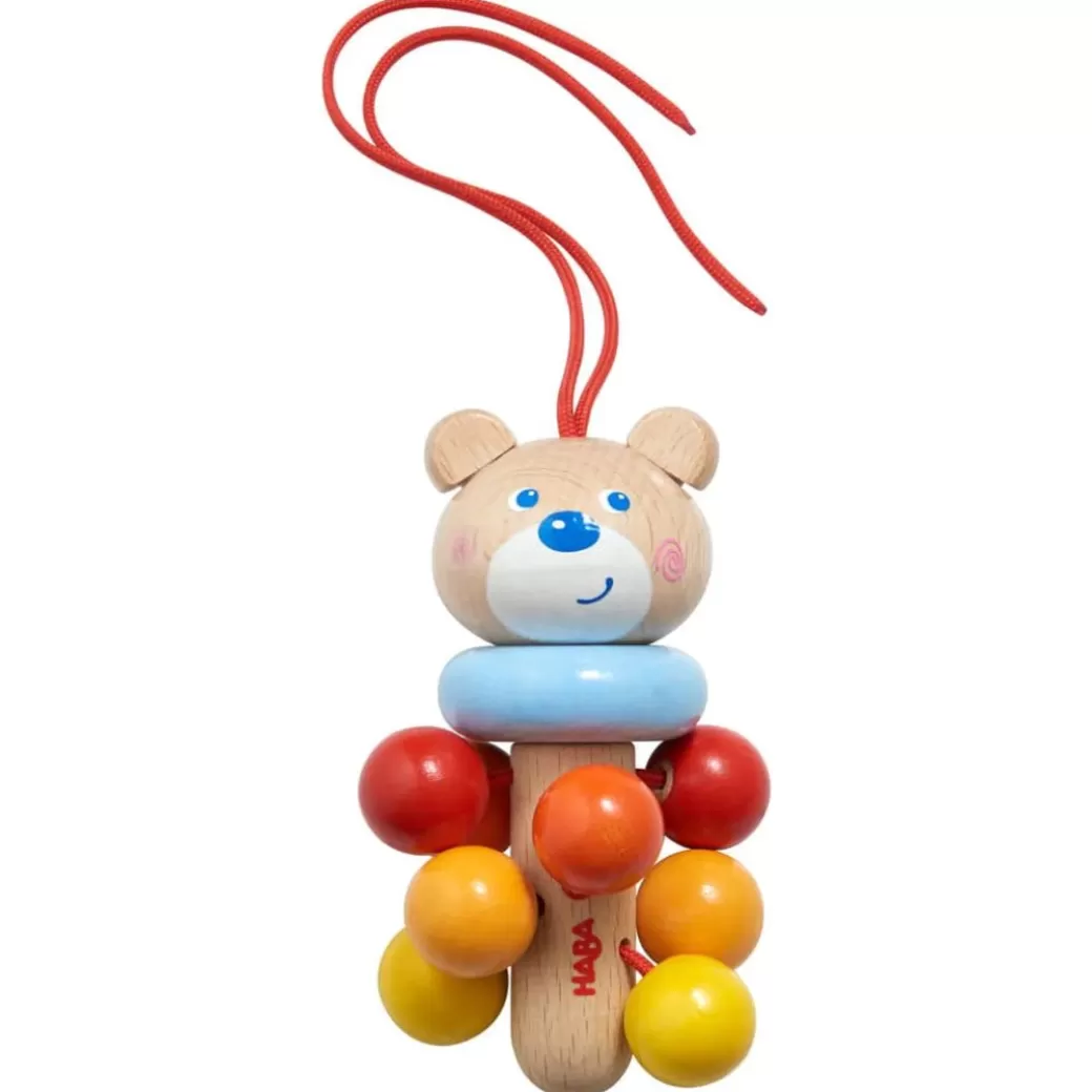 HABA Rattles & Grasping Toys>Dangling Figure Bear Stroller & Crib Toy