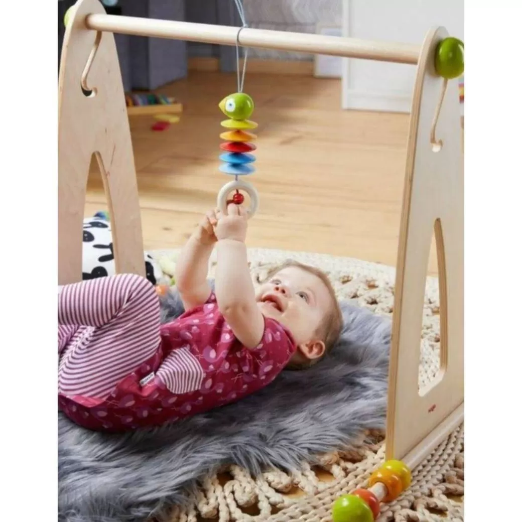 HABA Rattles & Grasping Toys>Dangling Wooden Figure Parrot Stroller And Crib Toy