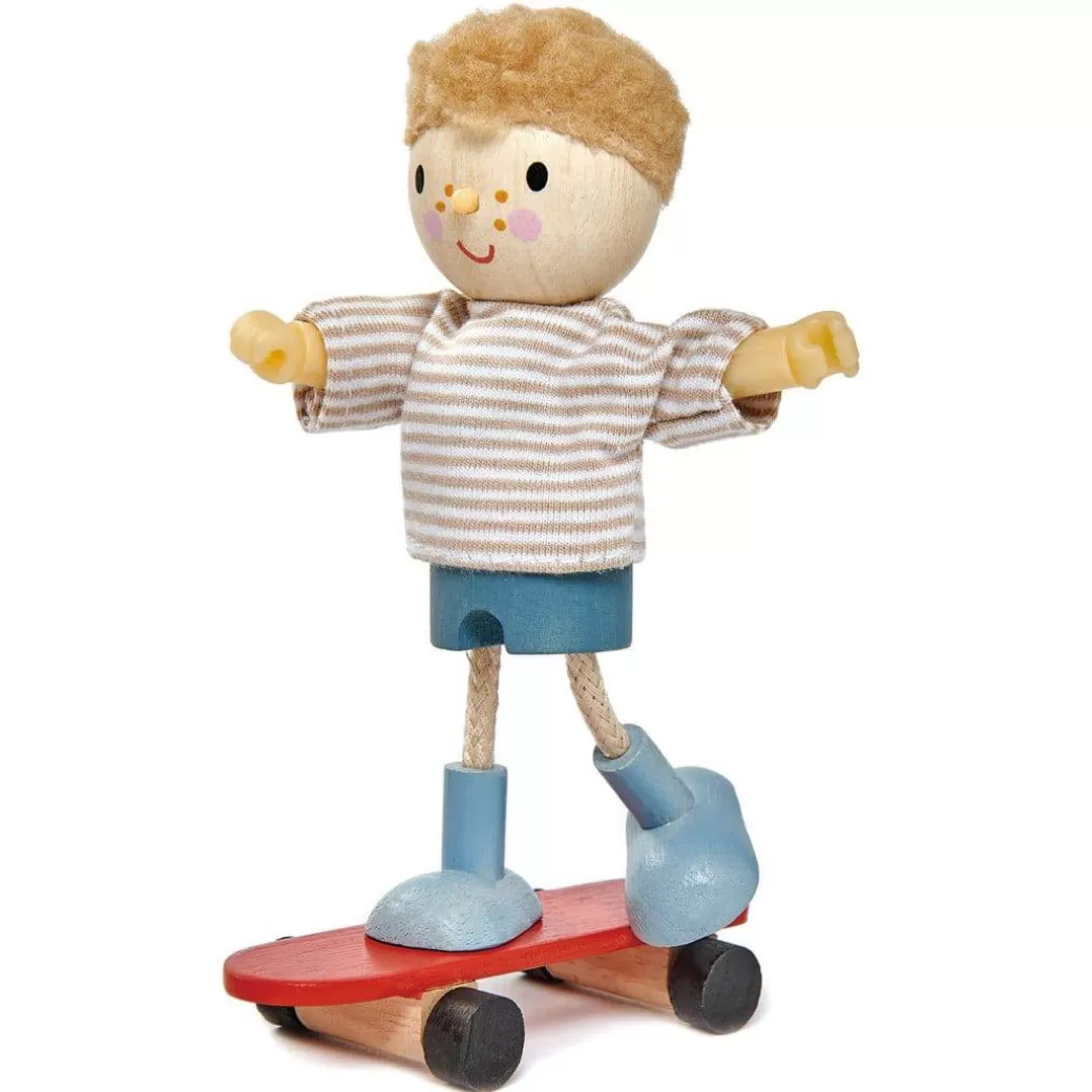 Tender Leaf Toys Wooden Figures>Edward And His Skateboard