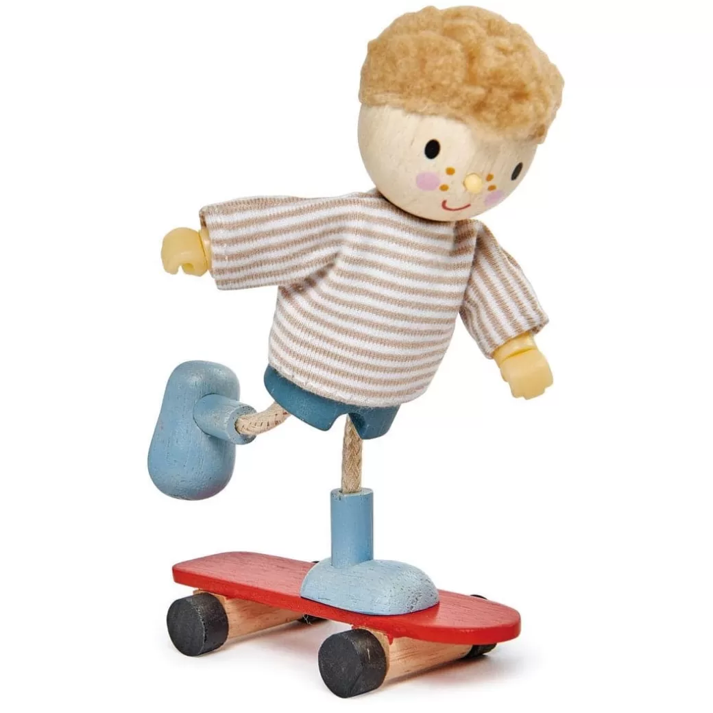 Tender Leaf Toys Wooden Figures>Edward And His Skateboard