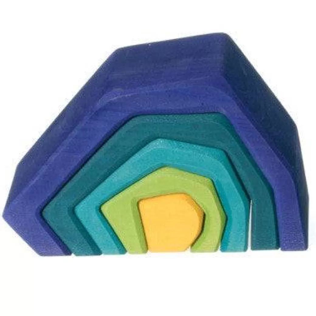 Grimm's Spiel & Holz Wooden Blocks>Elements Nesting Blocks: Earth