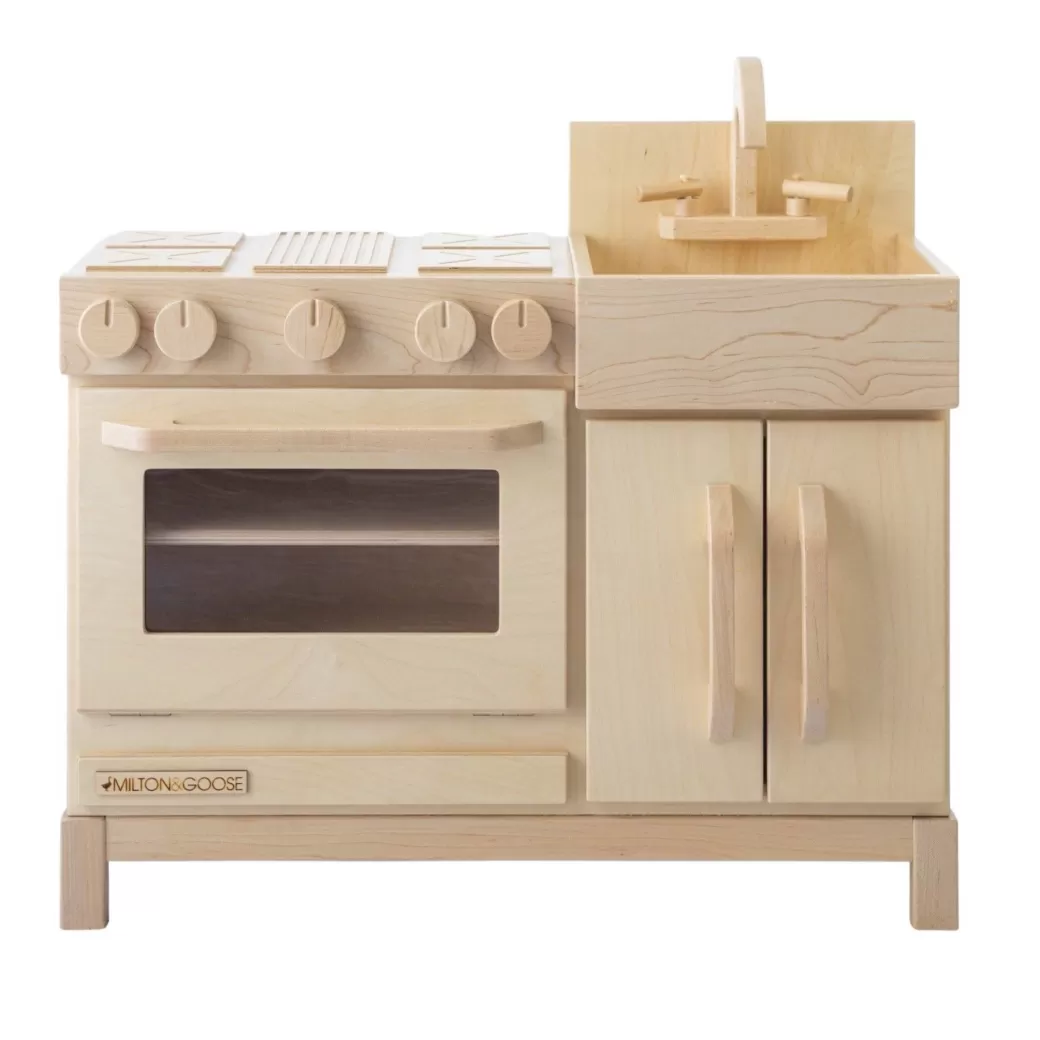 Milton & Goose Kitchen & House Play>Essential Wooden Play Kitchen