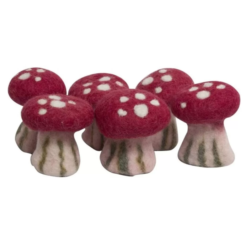 Colours of Australia Fairies & Gnomes>Fairy World Felted Mushroom Set