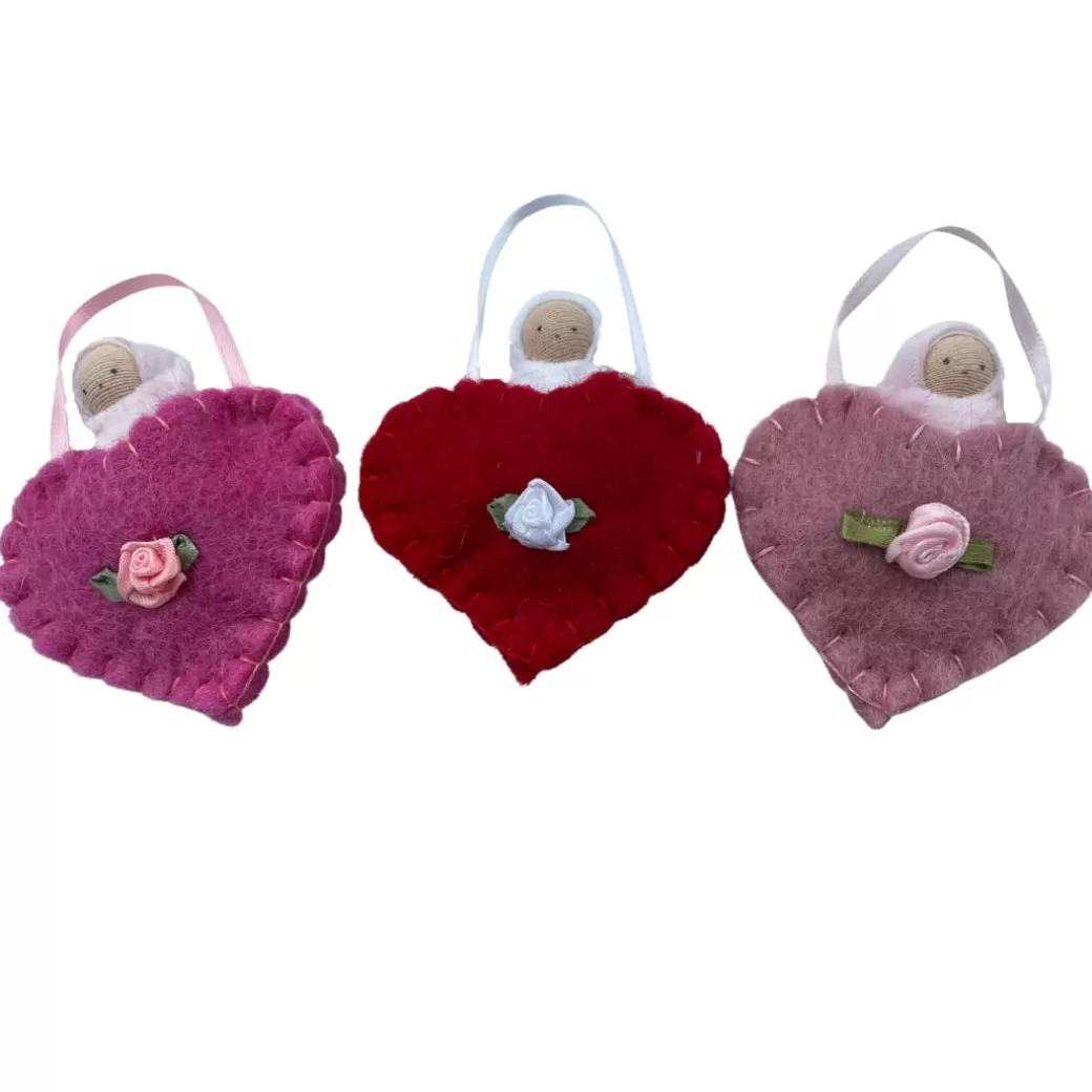 Fairyshadow Waldorf Birthday>Felt Heart Pocket Baby