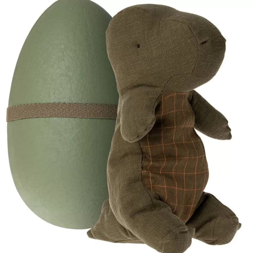 Maileg Stuffed Animals>Forest Green Gantosaurus In Egg (Medium)