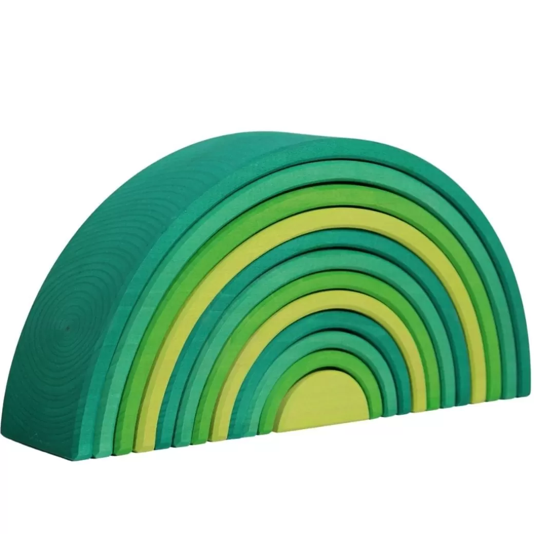 Grimm's Spiel & Holz Rainbow Tunnels>Forest Green Wooden Rainbow Tunnel