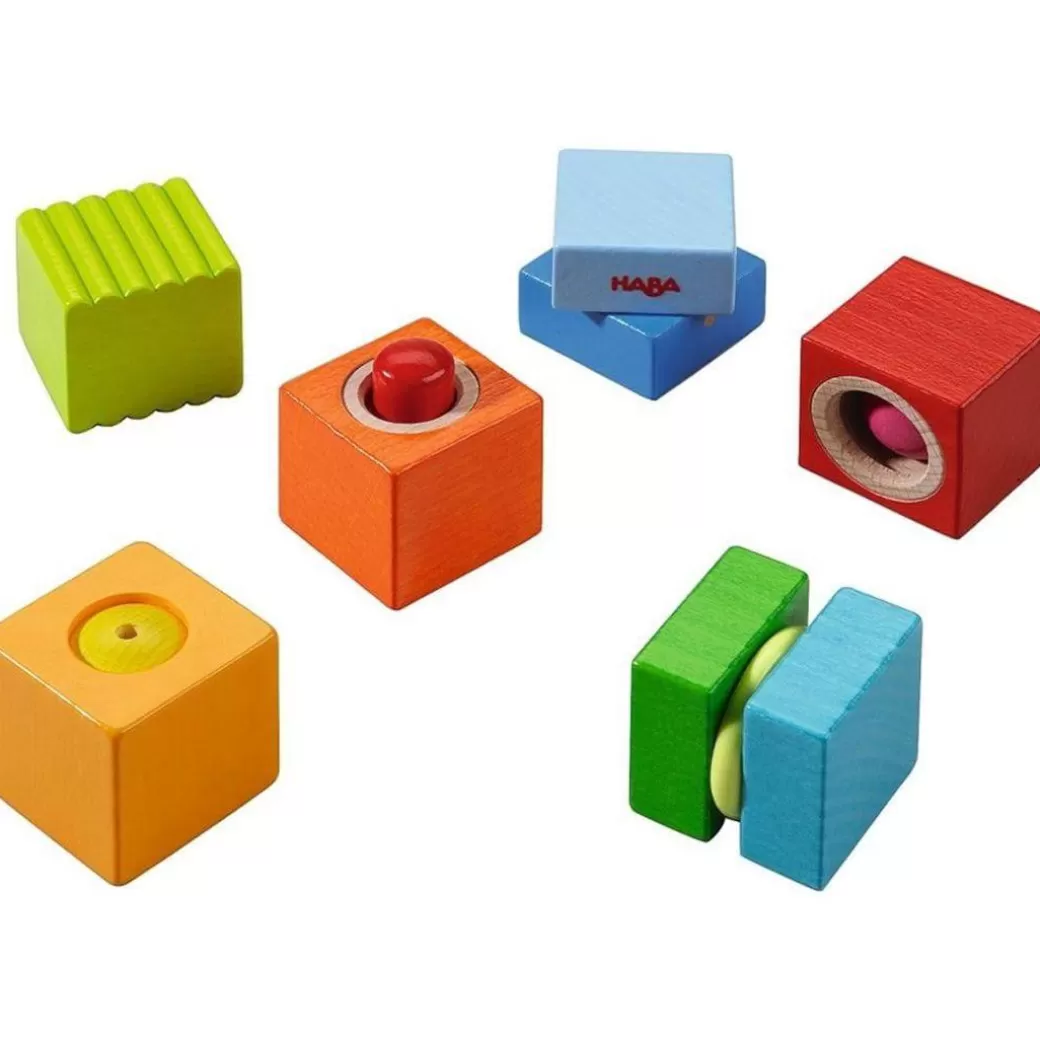 HABA Rattles & Grasping Toys>Fun With Sounds Wooden Discovery Blocks