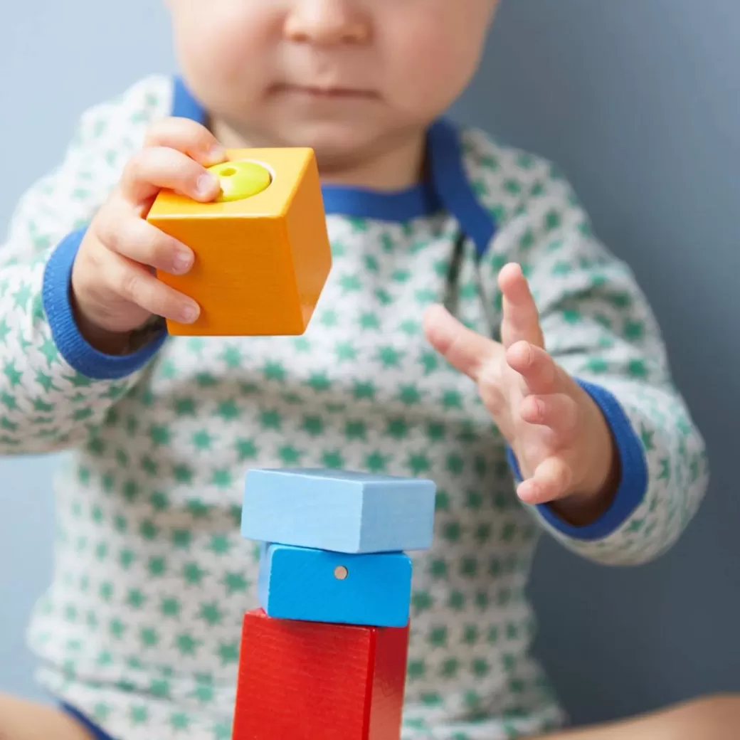 HABA Rattles & Grasping Toys>Fun With Sounds Wooden Discovery Blocks