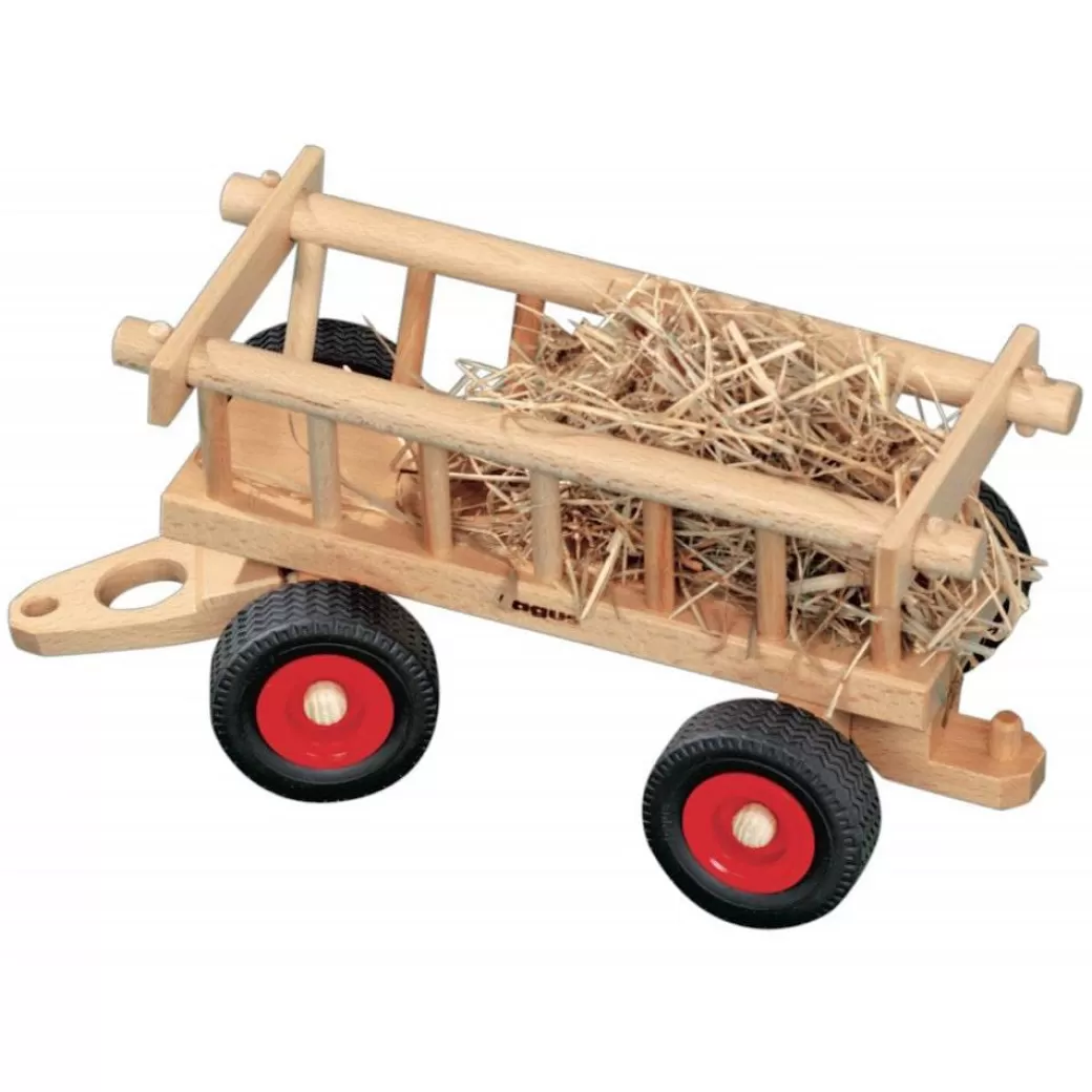 Fagus Toy Vehicles>Hay Wagon For Wooden Toy Tractor