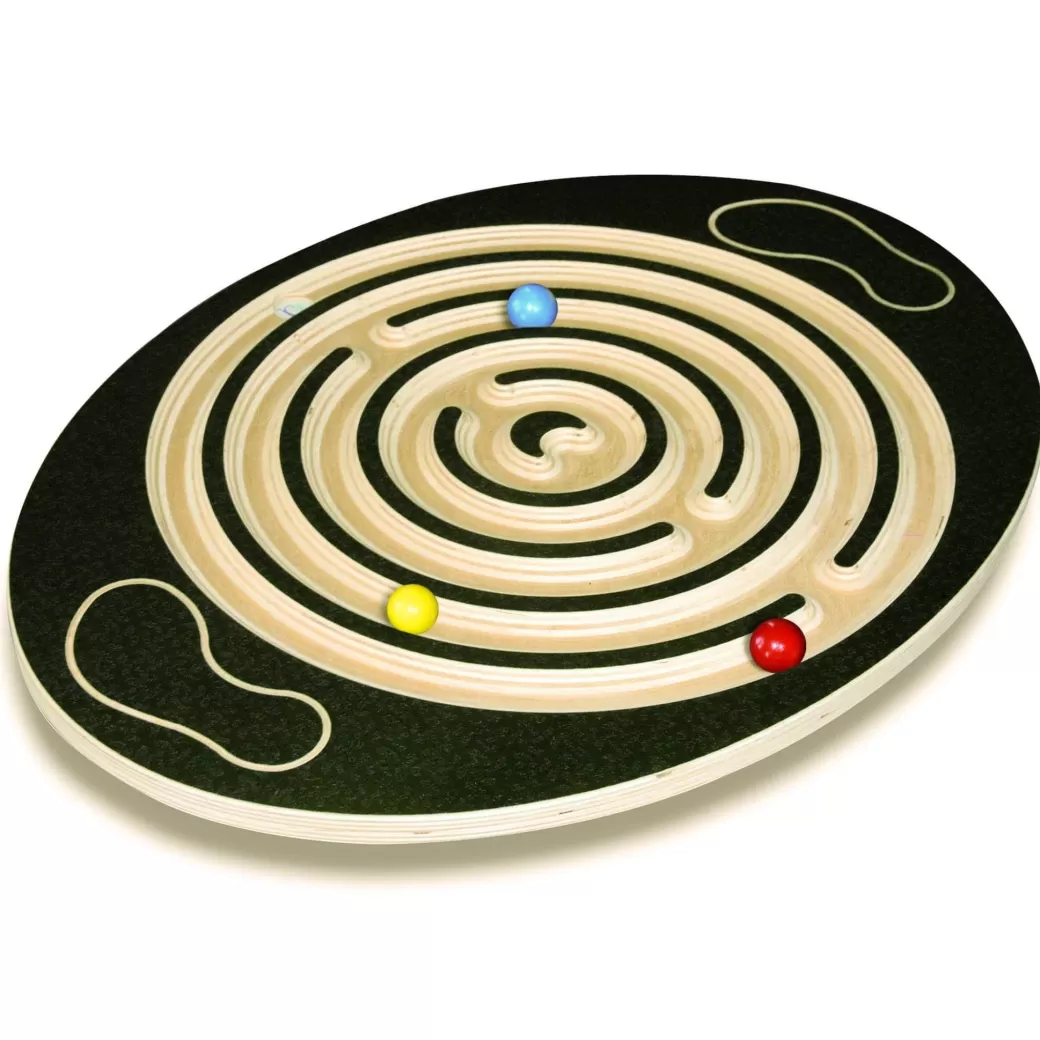 Challenge & Fun Rocker & Balance Boards>Labyrinth Classic Wooden Balance Board