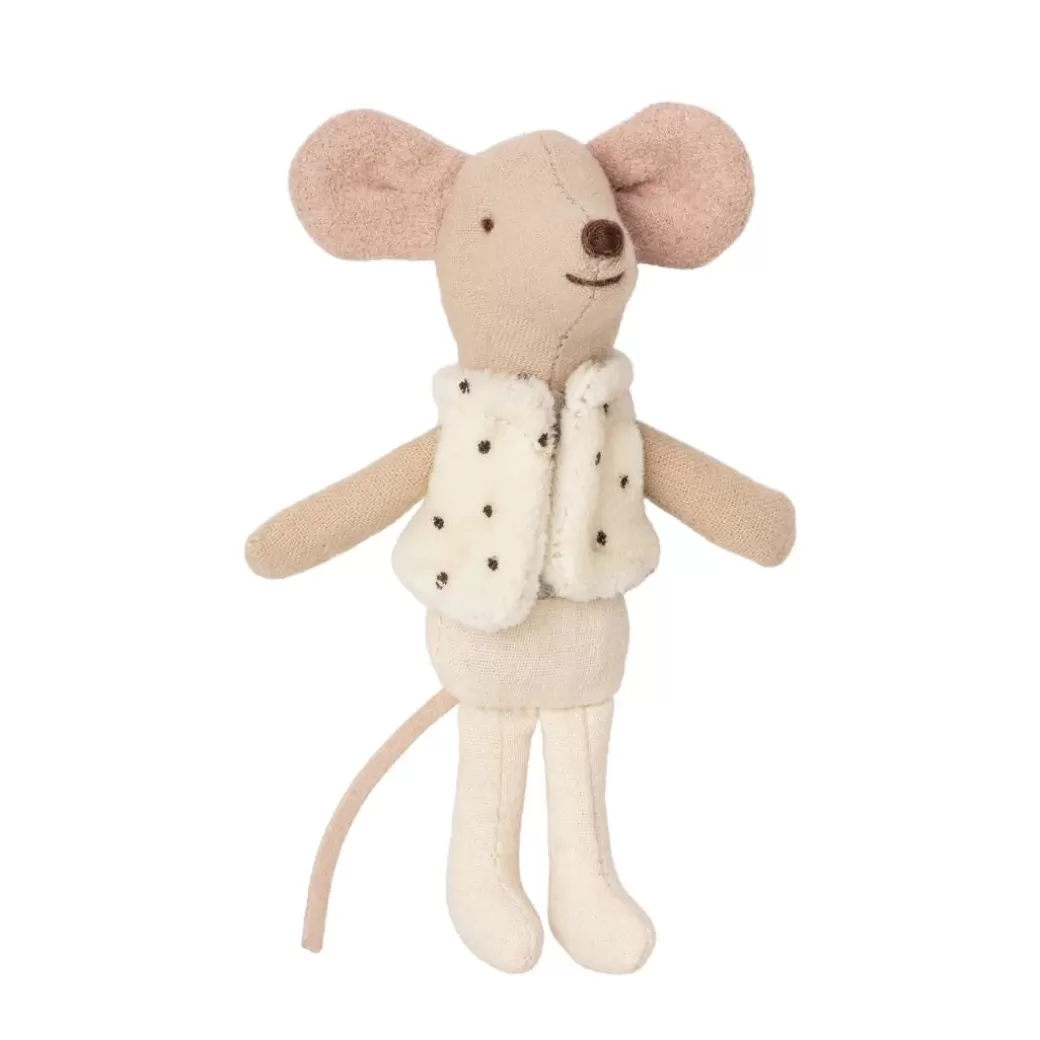 Maileg Stuffed Animals>Little Brother Dancer Mouse In A Matchbox