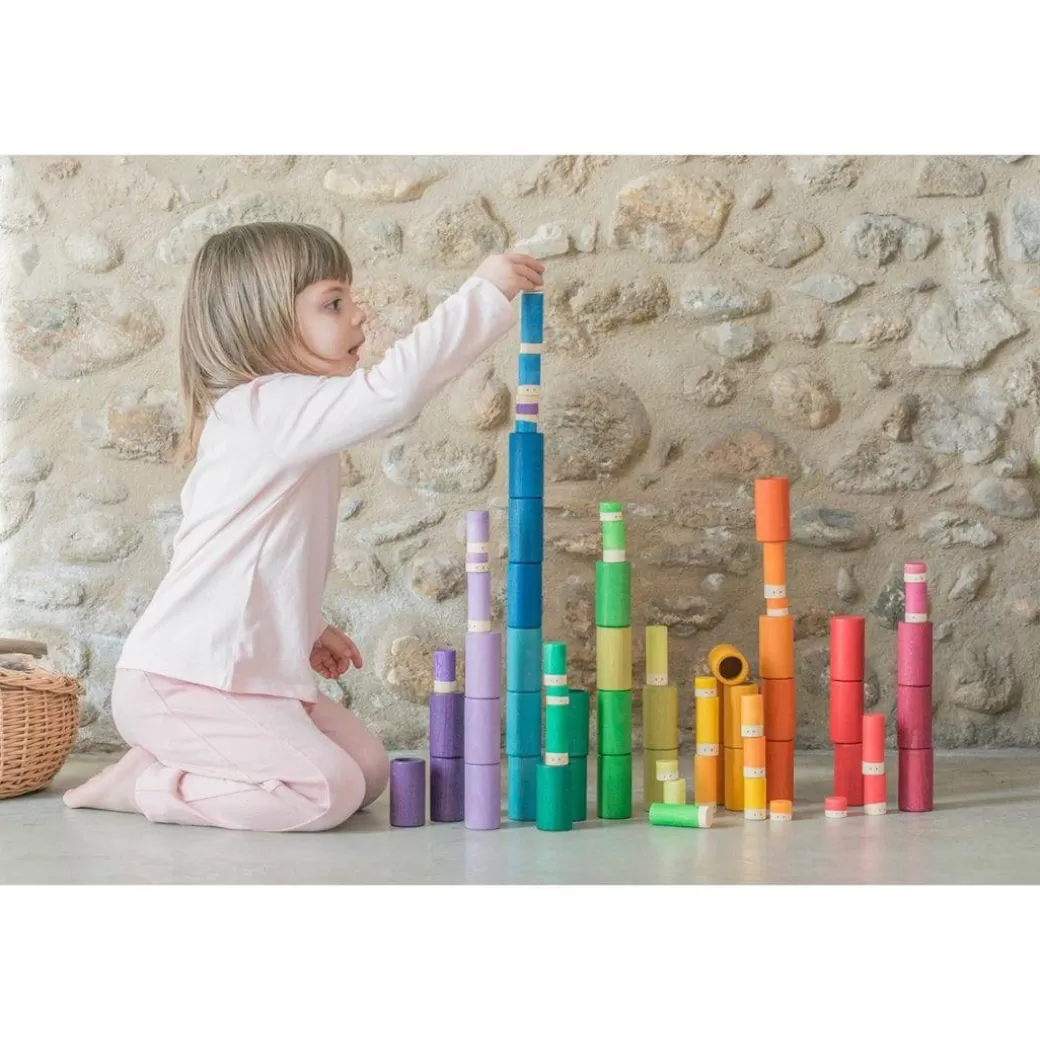 Grapat Wooden Blocks>Lola 72-Piece Wooden Building Set