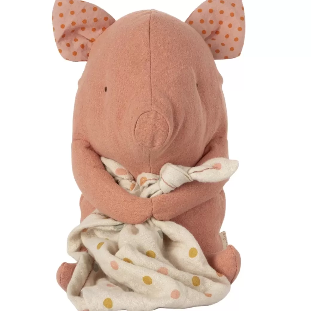 Maileg Stuffed Animals>Lullaby Friends Pig With Blanket