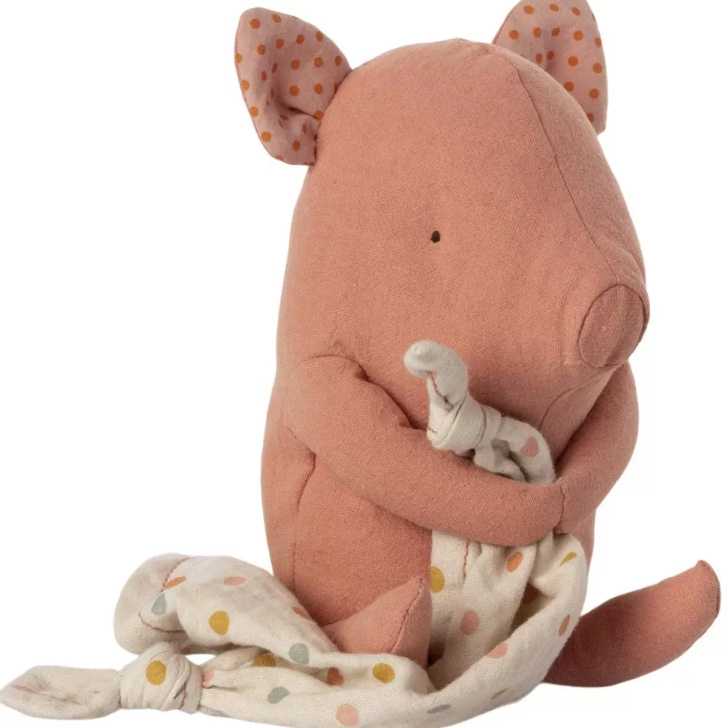 Maileg Stuffed Animals>Lullaby Friends Pig With Blanket