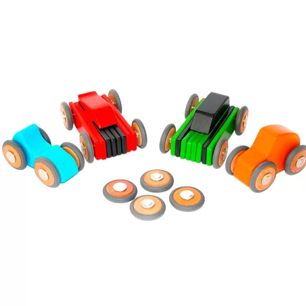 Tegu Magnetic Blocks>Magnetic Wheels - Set Of 4