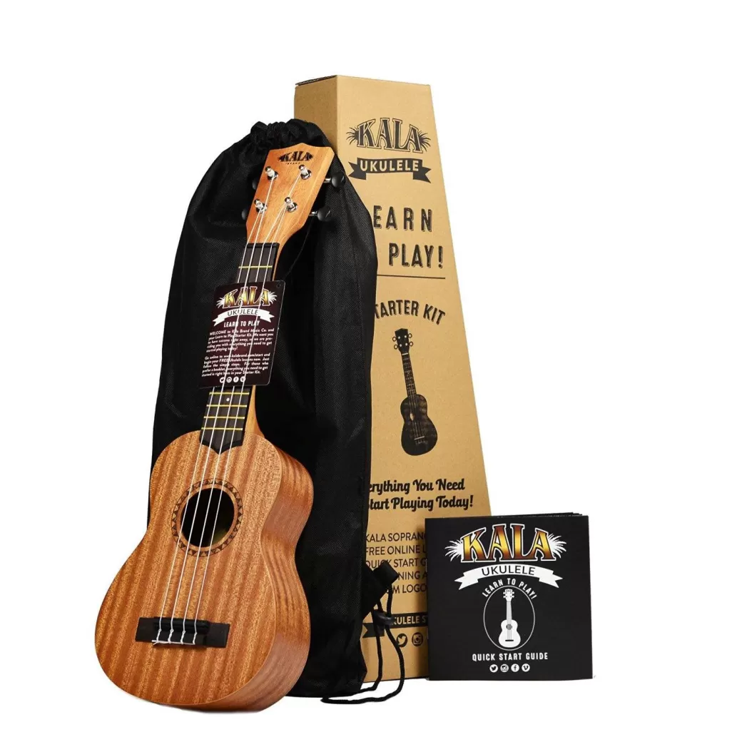 Kala Brand Music Co Musical Toys>Mahogany Soprano Ukulele - Learn To Play Starter Kit