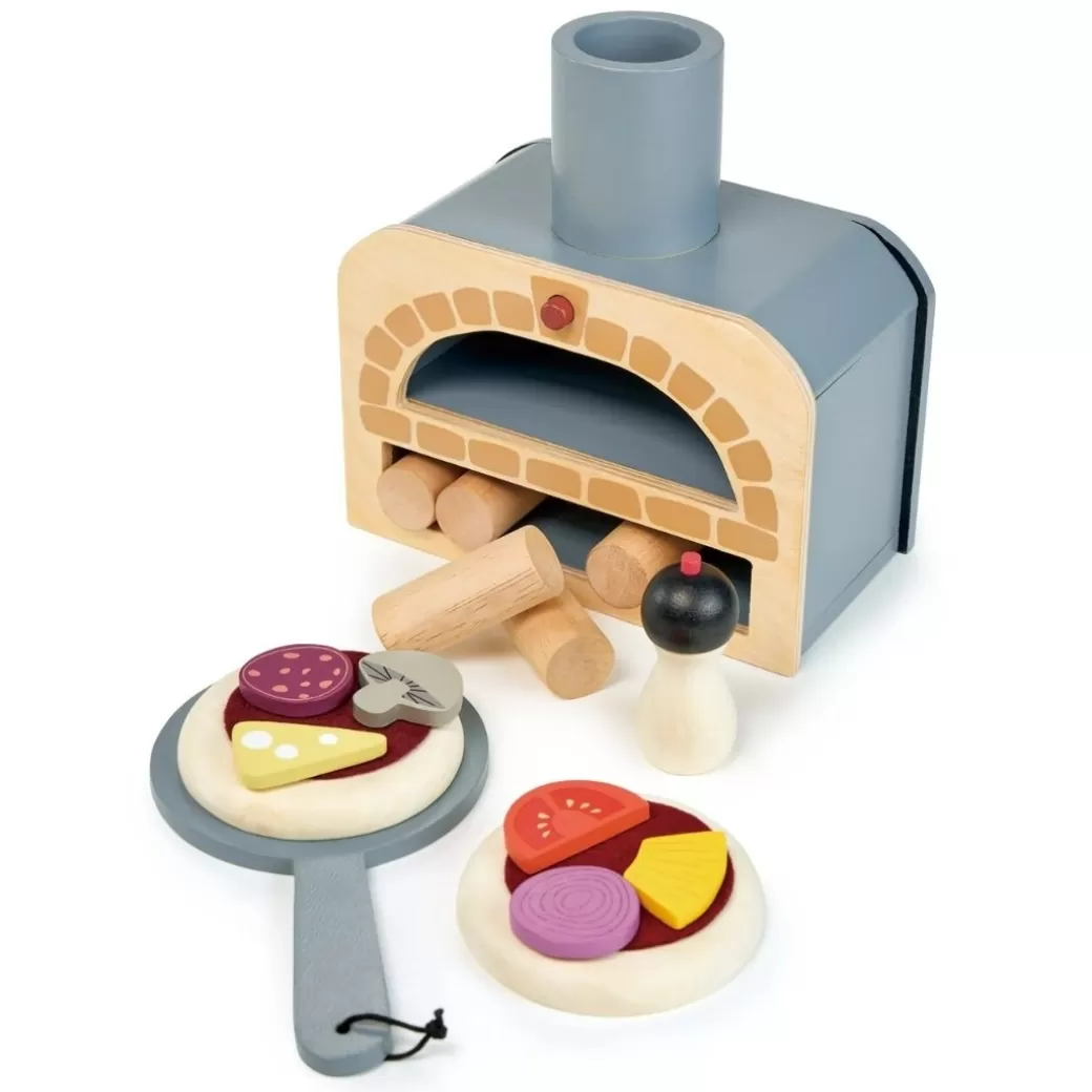 Tender Leaf Toys Kitchen & House Play>Make Me A Pizza Wooden Play Set