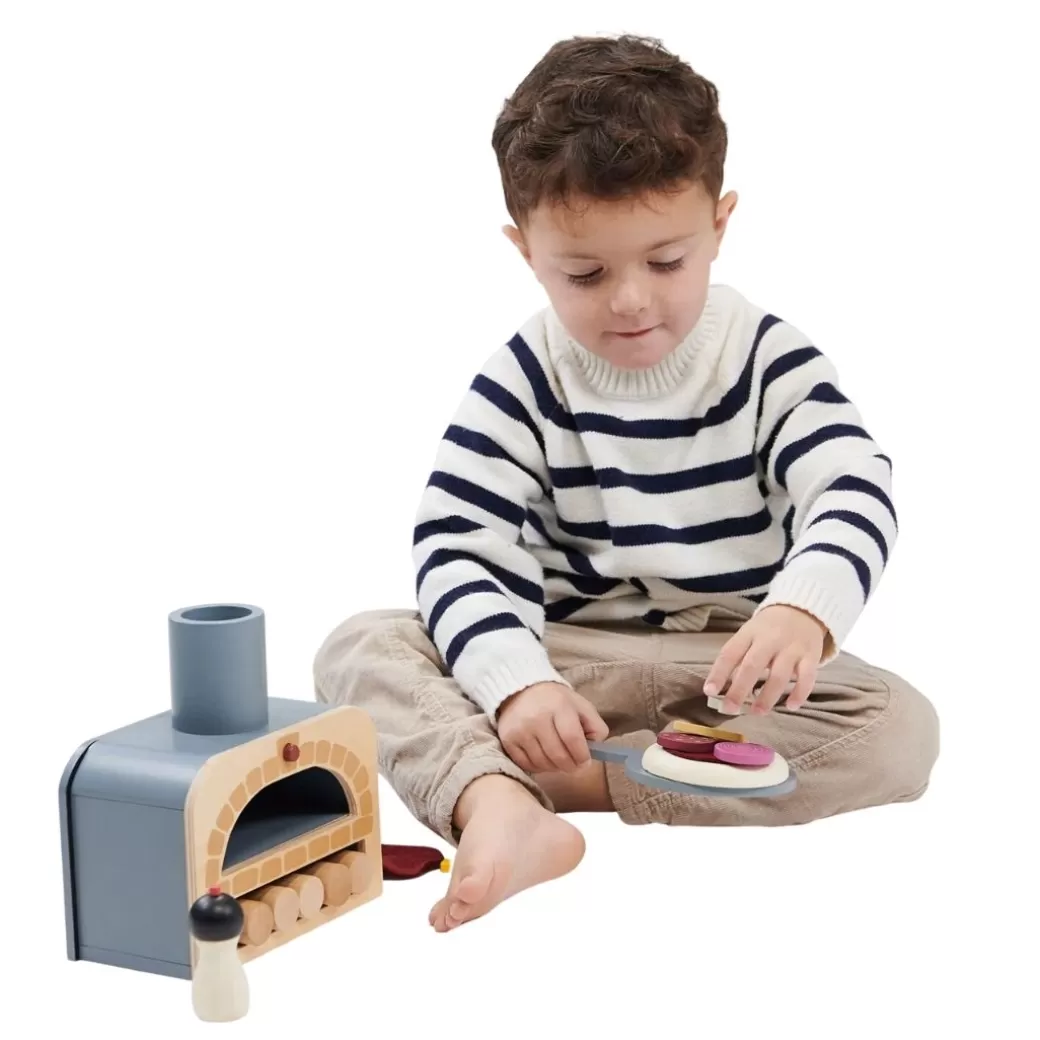 Tender Leaf Toys Kitchen & House Play>Make Me A Pizza Wooden Play Set