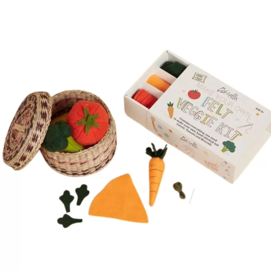 Olli Ella Kitchen & House Play>Make Your Own Felt Veggies Craft Kit