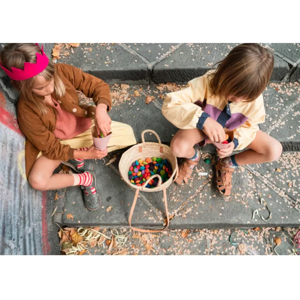 Grapat Wooden Blocks>Mandala Rainbow Flower Set