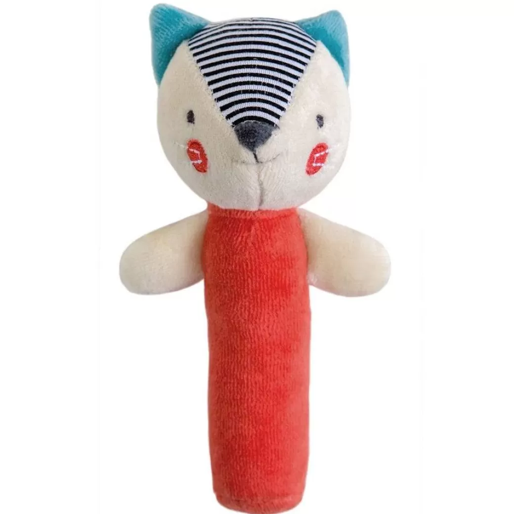 Petit Collage Rattles & Grasping Toys>Organic Fox Squeaker