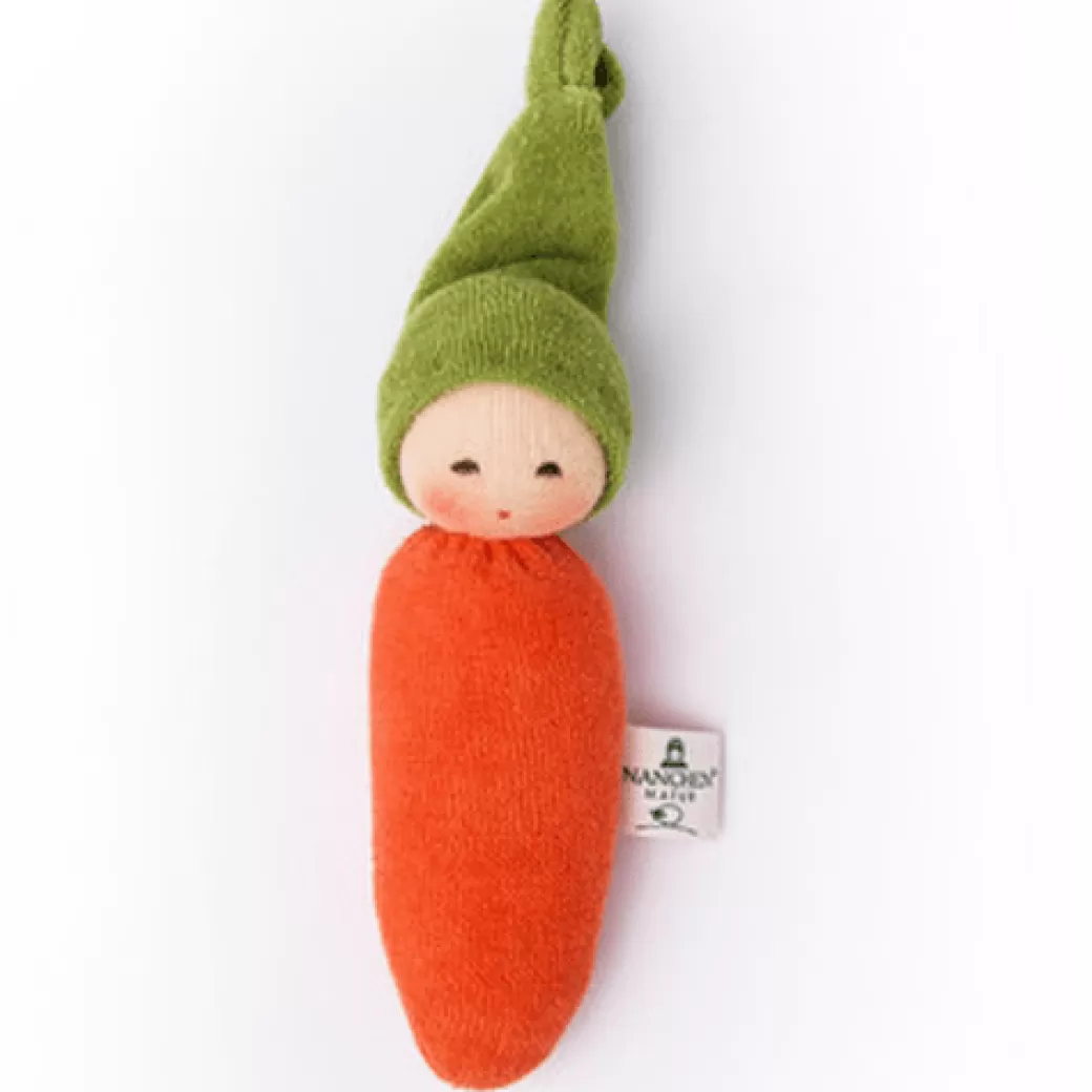 Nanchen Waldorf Dolls>Organic Rattle Doll - Carrot