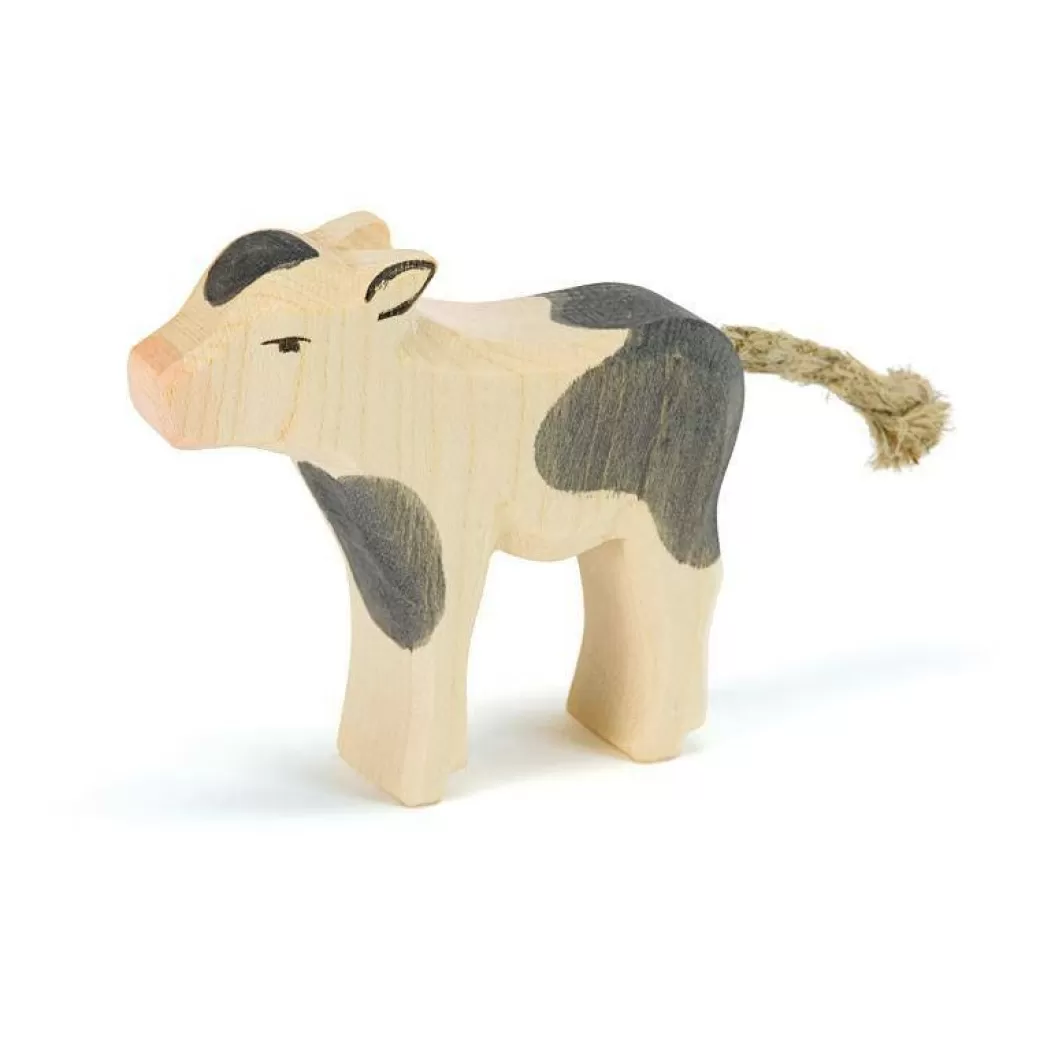 Ostheimer Wooden Figures> Black & White Calf