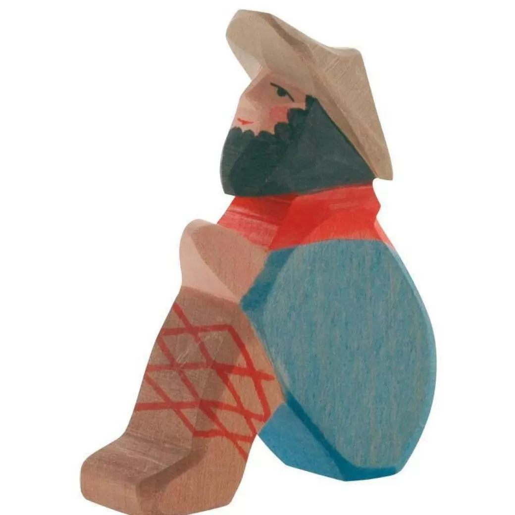 Ostheimer Wooden Figures> Nativity Shepherd Sitting