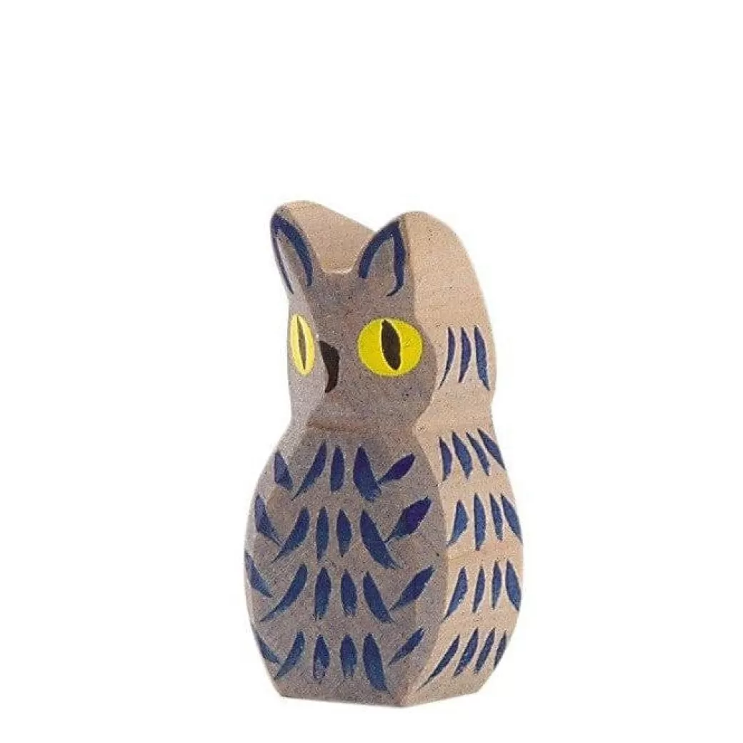 Ostheimer Wooden Figures> Owl, Blue