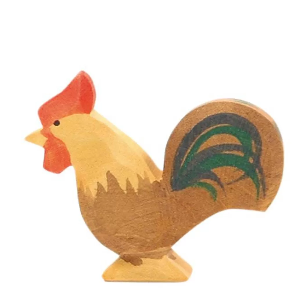 Ostheimer Wooden Figures> Rooster, Brown