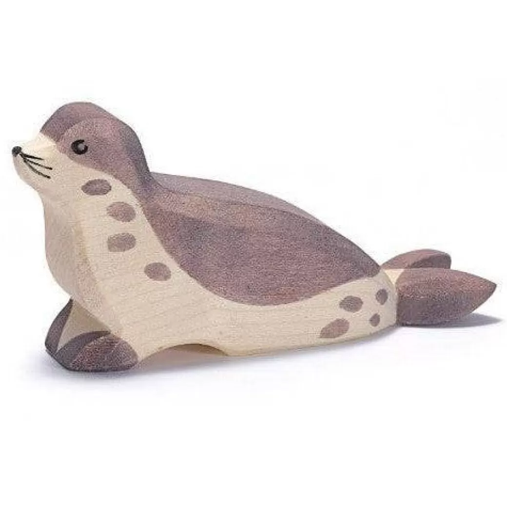 Ostheimer Wooden Figures> Seal (Sea Lion), Head Low